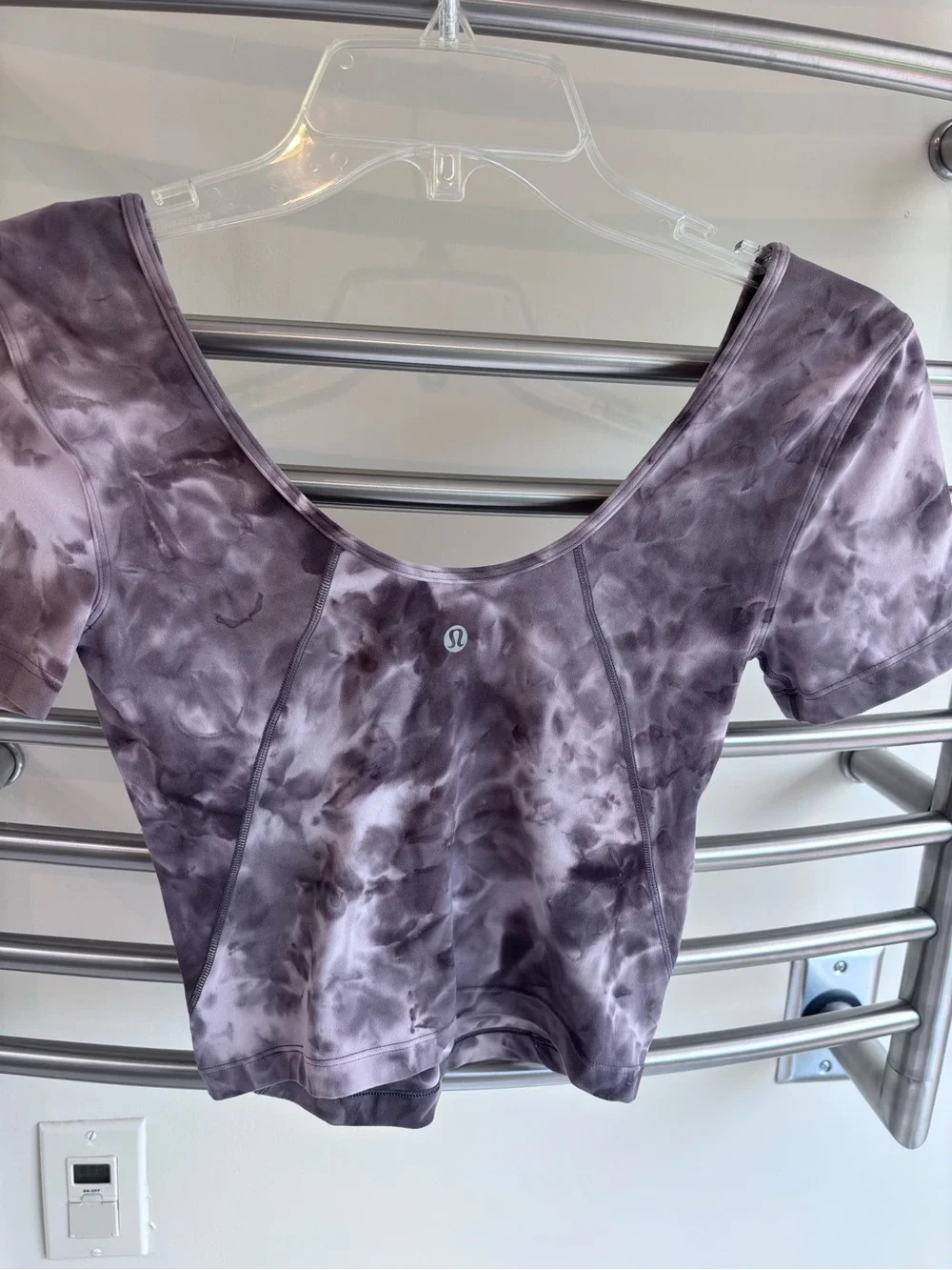 Lululemon Marble Scoop Neck Crop Top - Mauve